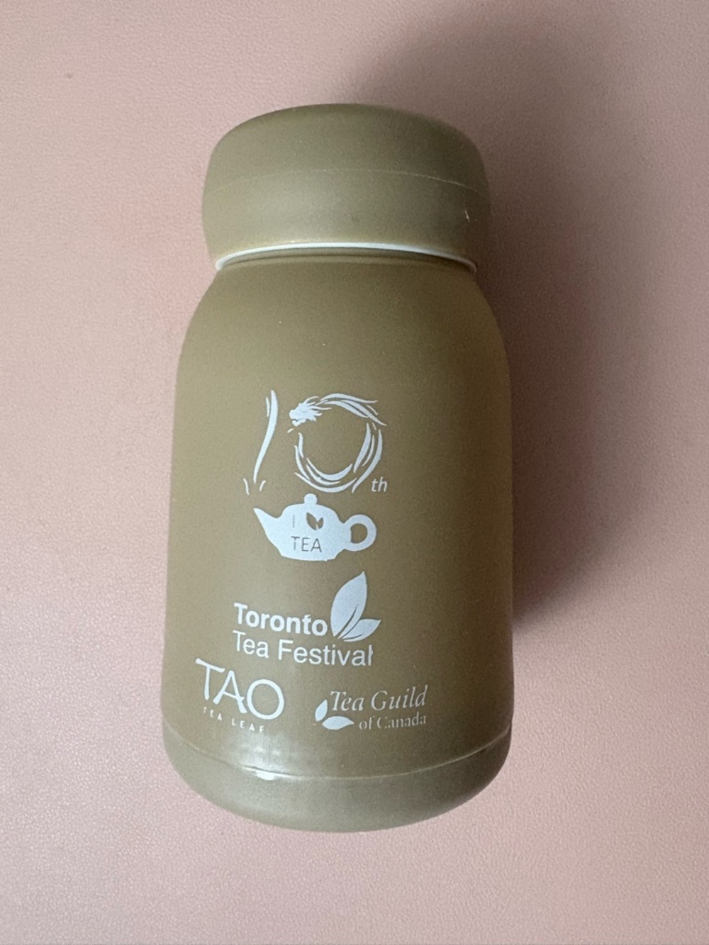 Toronto Tea Festival Insulated Tea Bottle - Olive Green